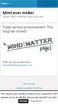 Mobile Screenshot of mindovermatterblog.net